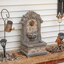 Sunnydaze 27" H Enchanting Estate Free-Standing Outdoor Fountain - Flat Back - Like New