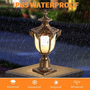 LONEDRUID Outdoor Post Light Fixture Bronze Retro Exterior 3 inch B0872YBKBR - Brand New