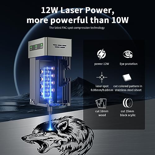 Creality Falcon2 Laser Engraver, 12W Output Laser Engraving Machine - Like New