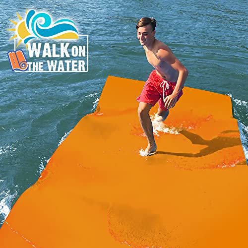 CMFYDAILY 3 Layers XPE Foam Floating Mat Water Mat 9/12 Ft Tear-Resistant Mat - Like New