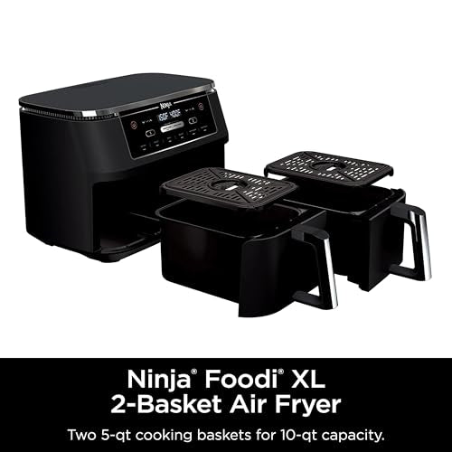 NINJA R-AD300CO FOODI 6-IN-1 10-QT. XL 2-BASKET AIR FRYER DUALZONE TECHNOLOGY - Like New