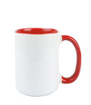Home VSS Ceramic 15oz Sublimation Coffee Mug, Red, Case of 12 - Brand New