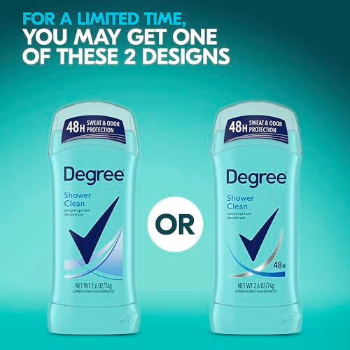 DEGREE ORIGINAL ANTIPERSPIRANT DEODORANT SHOWER 48-HOUR SWEAT & ODOR - BLUE - Brand New