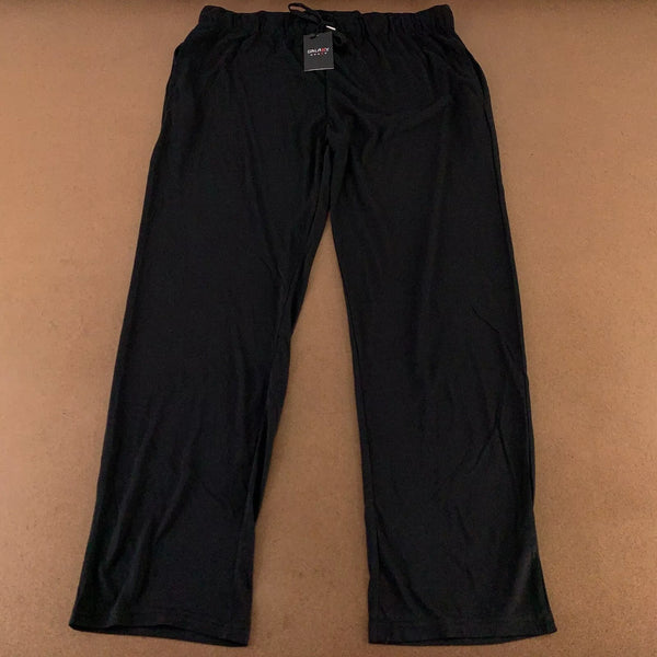 GALAXY BY HARVIC WOMEN'S LOOSE FIT POCKETED CLASSIC LOUNGE PANTS - BLACK - 3XL - Brand New