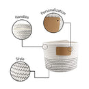Midlee Rope Dog Toy Basket Blank Label Personalize It! X-Large - B08CPGP8WW - Brand New