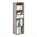 Furinno Pasir Book Shelf 4-Tier Modern Bookshelf Open Shelves 9 x 12 x 42 - Grey - Like New
