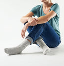 SMARTWOOL WOMEN'S EVERYDAY SLOUCHY RIB TALL CREW SOCKS 3 PAIRS - SIZE: M - GRAY - Brand New