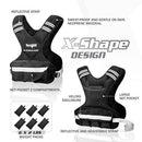 YES4ALL WEIGHTED VEST REFLECTIVE STRIP 20-32LBS E141 - BLACK - Like New