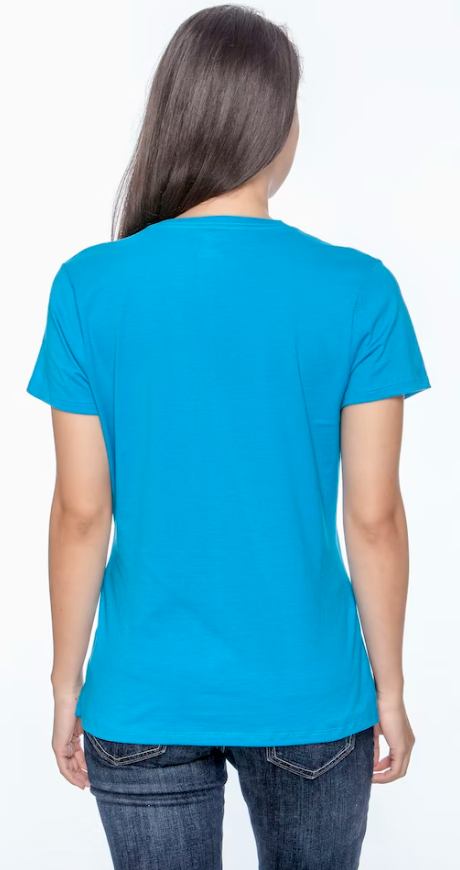 SL04 Hanes Ladies' Perfect-T T-Shirt Teal 3XL Like New