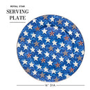 MACKENZIE-CHILDS Enamel Serving Platter Decorative Food 16 Inches - Royal Star - Brand New