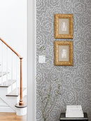 NuWallpaper Charcoal Saraya Peel and Stick Wallpaper Grey 20.5 in x 18 ft - Brand New
