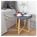 BAMEOS SIDE TABLE MODERN NIGHTSTAND ROUND SIDE END ACCENT COFFEE TABLE - GRAY - Like New