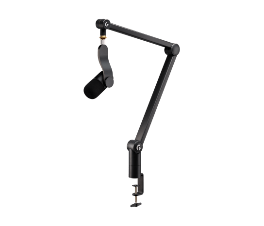 LOGITECH YETICASTER GX BUNDLE GX DYNAMIC MICROPHONE COMPASS BOOM ARM - BLACK - Like New