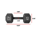 CAP Barbell Cast Iron Hex Dumbbell, Black, 25 lb - Brand New