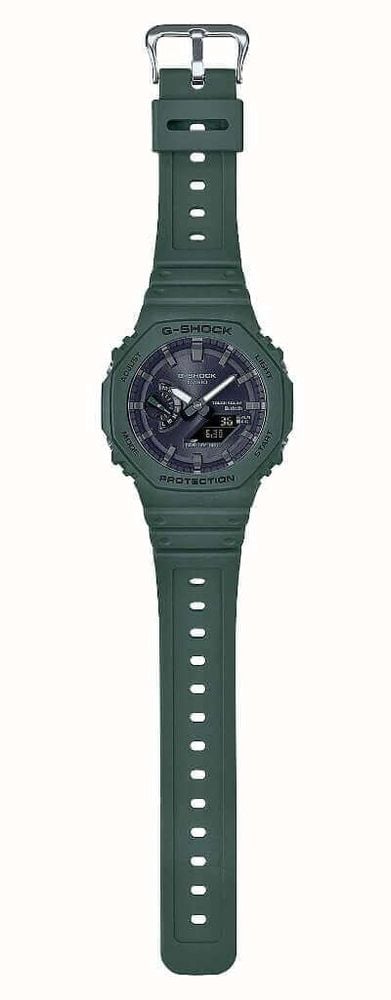 Casio Men's Bluetooth G-Shock Green Solar Power Watch Resin Strap - Black/Green - Like New