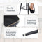 Counter Stools Set 3 Modern 24 inch Counter Height Black Faux Leather Barstools - Like New