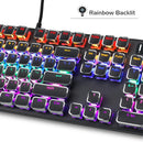 MageGee Typewriter USB Wired Mechanical Gaming Keyboard, Blue Switches - Black - Like New