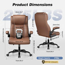 BESTFAIR Ergonomic Office Chair Home Desk Computer Chair Leather Brown OC001 - Like New