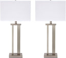 Ashley Aniela Minimalist Table Lamp - Set of 2 - 29.5" - Silver Finish New