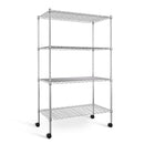 SIMPLE DELUXE HEAVY DUTY 4-TIER SHELVING WITH WHEELS 35.43"W X 17.72"D X 61.02" - Like New