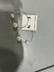 REBECCA MINKOFF GOLD HOOP EARRINGS WITH PEARLS - GOLD - Brand New