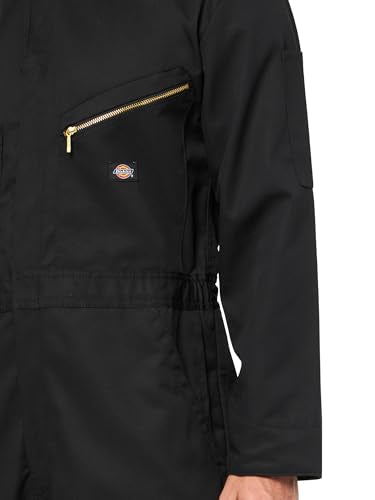 DICKIES MENS DELUXE BLENDED LONG SLEEVE COVERALLS - MEDIUM BIG TALL - BLACK - Brand New