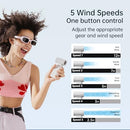 JISULIFE Turbo Hand Fan - 2024 Ultra Power Pocket Fan, Unique Sleek Design - Like New