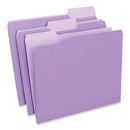 UNIVERSAL TOP TAB INTERIOR FILE FOLDERS LETTER SIZE ASSORTED POSITION - VIOLET - Like New