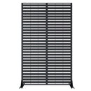 UPHYB METAL PRIVACY SCREEN 6FT OUTDOOR PRIVACY SCREEN KRWQOT190BK - BLACK - Like New
