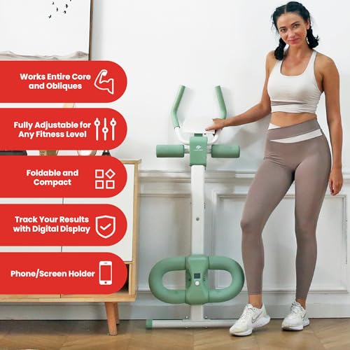 FF FINER FORM FINER FORM ABSLIDER PRO, GYM MACHINE FOR HOME GYM, WHITE/GREEN - Like New