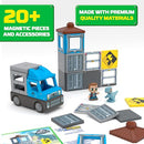 Tile Town Jurassic Dinosaur Magnetic Tiles Set, 22 Piece STEM Toys Playset - Like New
