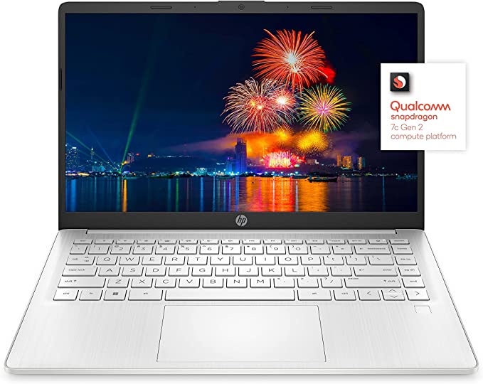 HP 14-ed0010nr 14" FHD Qualcomm Snapdragon 7C 8 128GB 4A431UA - Silver - Brand New
