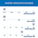 HAMMERMILL PRINTER PAPER, PREMIUM COLOR 28 lb COPY PAPER, 102467R - WHITE - Brand New