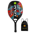 IANONI BEACH TENNIS PADDLE TENNIS RACKET CARBON FIBER EVA MEMORY FOAM - BLACK - Like New