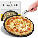 HERITAGE 15" ROUND CERAMIC NON STICK PIZZA STONE B5-RFE6-1VSB - BLACK - Like New