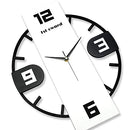 3D Wall Clock, Non Ticking Silent Battery Operated Wall, White/Black Clock - Brand New