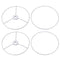 UXCELL LAMP SHADE RING 150MM DIA LAMPSHADE HOLDER FRAME CONNECTING LAMP - WHITE - Like New