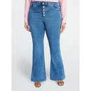 TERRA & SKY WOMEN'S PLUS SIZE CORE FLARE JEANS, SIZES 20W - DARK WASH JEANS - Brand New