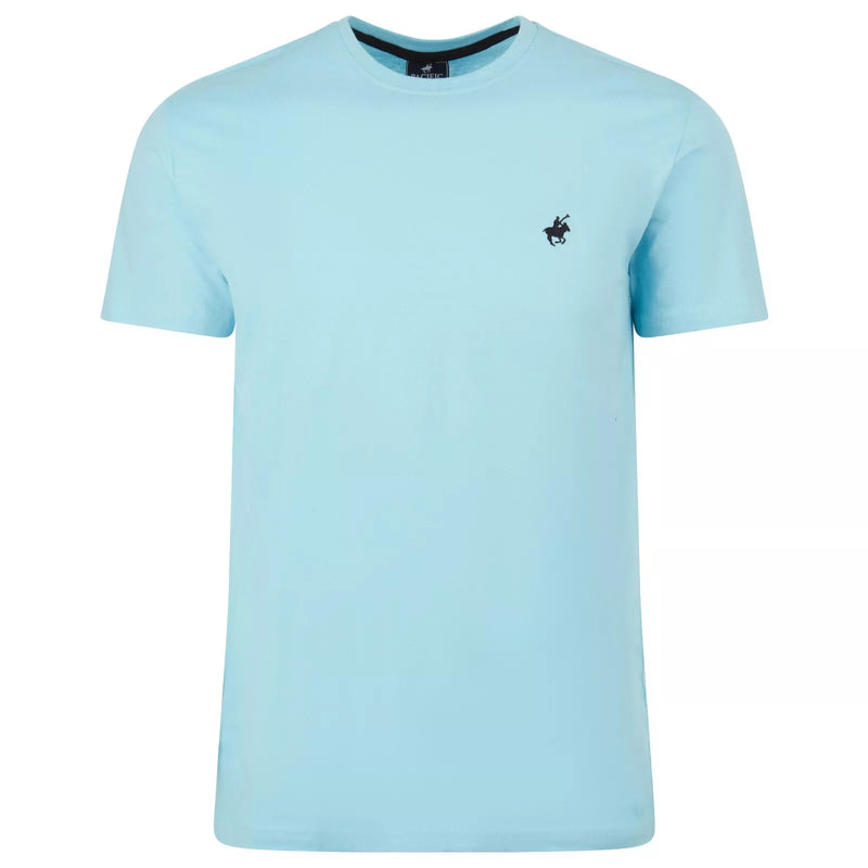 MENS PACIFIC POLO CLUB TSHIRT PREMIUM HEAVY SHORT SLEEVE - SIZE: M - LIGHT BLUE - Brand New