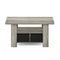 11158GYW FURINNO ANDREY COFFEE TABLE WITH BIN DRAWER FRENCH OAK GRAY/BLACK - Like New