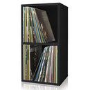 Way Basics Book Shelf 2 Tier Vinyl Record Storage Tool-free Assembly - Black - Like New