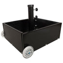 Sunnydaze 100 lb Outdoor Umbrella Base with Wheels - 2" Diameter Poles - Black - Like New