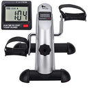 HIMALY MINI EXERCISE BIKE UNDER DESK BIKE PEDAL MACHINE - SILVER - Like New