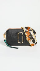 Marc Jacobs Women's The Snapshot Crossbody Bag - Black/Honey Ginger Multi - Brand New