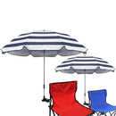 GRANDMEI Beach Chair Umbrella with Universal Clamp,46 inches (Stripe) - Brand New