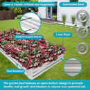 SUNNYDAZE GALVANIZED STEEL RECTANGULAR RAISED GARDEN BED - 4 X 8 FT - SILVER - Like New