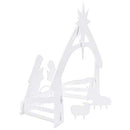 Best Choice Products 4ft Outdoor Nativity Scene, Christmas Holy Family - White - Brand New