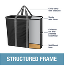 CleverMade Collapsible Laundry Basket BLACK/GREY 2 Pack 7070-0006-0011 - Like New