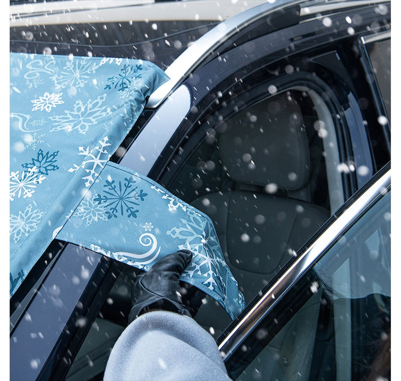 FROSTGUARD WINDSHIELD COVER WITH MIRROR COVERS, SIZE XL - SNOW DRIFT - Like New