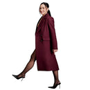 Amazon Essentials Women's Demi's Pick Double-Breasted Wool Blend Longline Coat - Like New